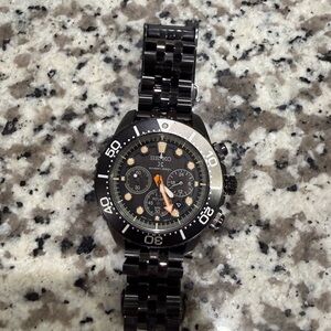 Seiko japan limited black edition solar chrono